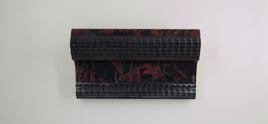 33C Schildpad zwart-rood structuur